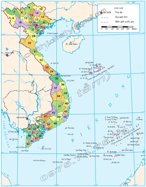 Bài 23. Vị trí, giới hạn, hình dạng lãnh thổ Việt Nam (Địa lý 8 ...