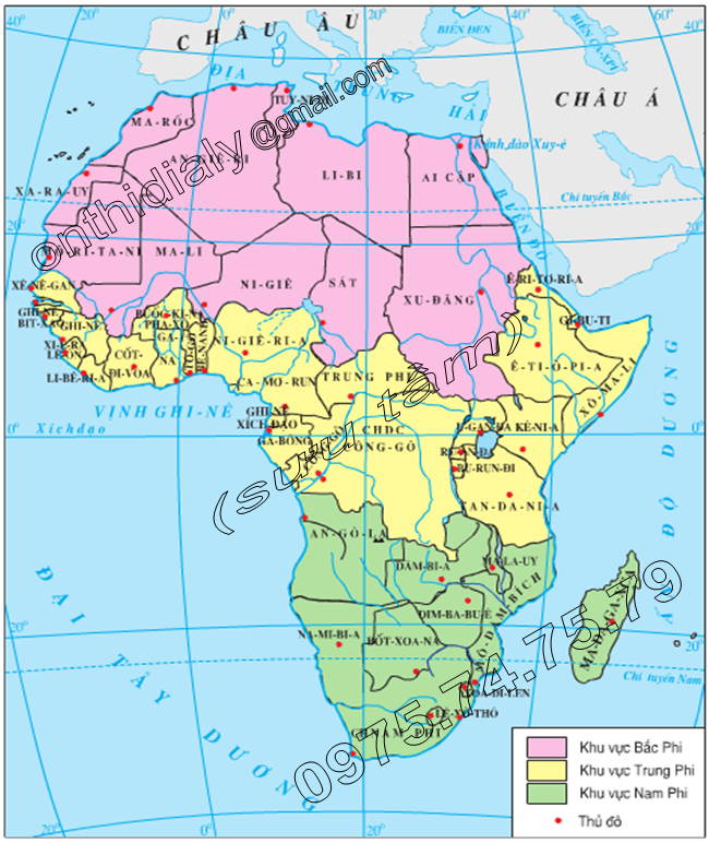 Ôn tập Địa lý 7 cùng chúng tôi với chủ đề khu vực Châu Phi trên bản đồ! Với các dấu hiệu và màu sắc đặc trưng, bạn sẽ nhanh chóng nhận ra vị trí các quốc gia và thành phố lớn của Châu Phi, tìm hiểu sự đa dạng về văn hóa và địa lý của lục địa đen.